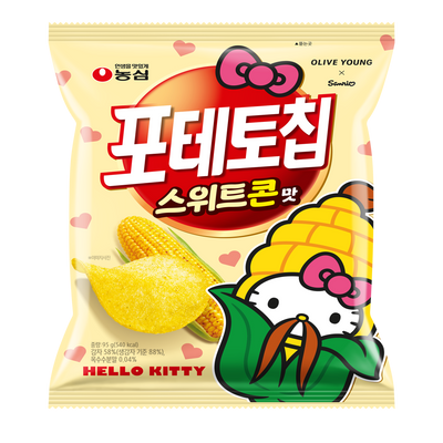 농심 헬로키티 포테토칩 스위트콘맛 95g 산리오 에디션