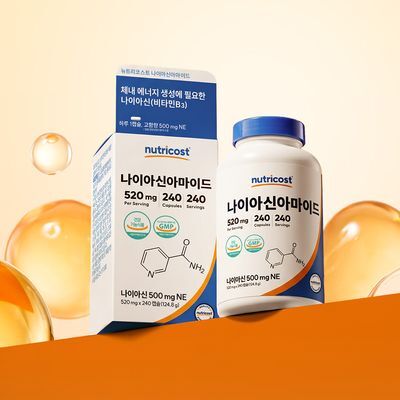 뉴트리코스트 나이아신아마이드 비타민B3 500mgNE 240정 (240일분)