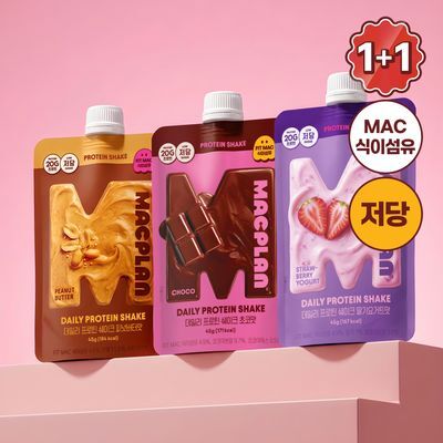 CJ맥플랜 데일리 프로틴 쉐이크 45g 딸기요거트/피넛버터/초코