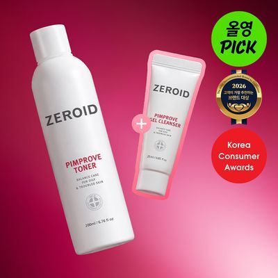 [10월 올영픽] 제로이드 핌프로브 토너 200ml 기획 (+젤클렌저 25ml)