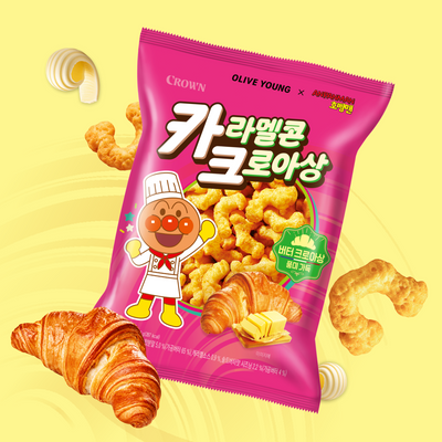 [호빵맨 콜라보] 크라운 카라멜콘 크로아상 60g