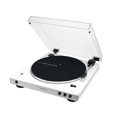 공식수입원 오디오테크니카 AT-LP60XBT WW 자동 벨트 드라이브 무선 블루투스 턴테이블 올 화이트 리미티드 에디션