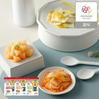 대상 종가 어린이김치300g 3종(배추김치/깍두기/백김치) 골라담기