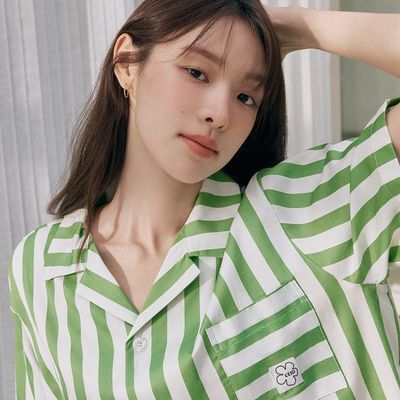 [uni] 베이스 클라우드핏 스트라이프 셔츠 파자마 셋업