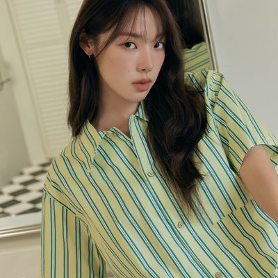 [uni] 레이유 클라우드핏 스트라이프 셔츠 파자마 셋업