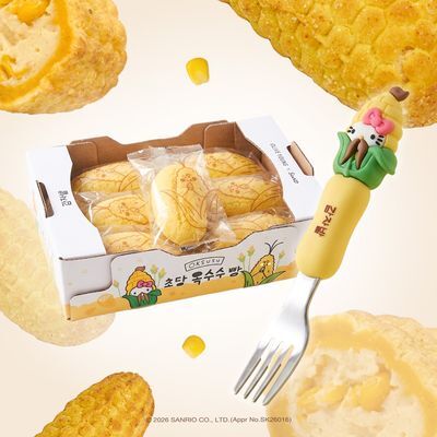 감자밭 초당옥수수빵 95g 7개입 산리오 에디션 (+헬로키티 포크)