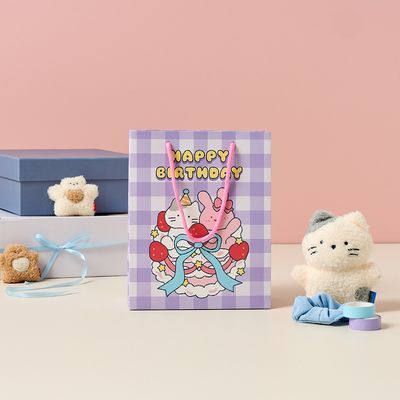 [버터샵] 버터패밀리 BIRTHDAY 쇼핑백 세로형 M 200X250X105MM