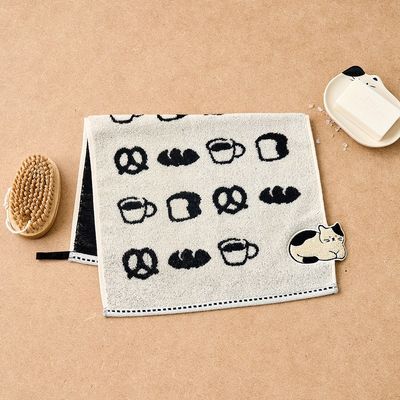 [모던하우스] 린넨 뚱브레드 롱 핸드타월 블랙 30x50cm