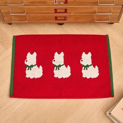 [모던하우스] 메리 두부 논슬립 타월발매트 RED 45X65cm