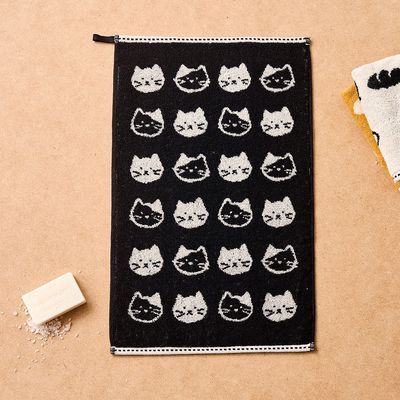 [모던하우스] 린넨 뚱냥이 롱 핸드타월 블랙 30x50cm