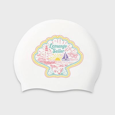 [르망고] 리비에라 마리나 민트 - 화이트 WH(6325) 수영모자