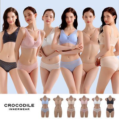 크로커다일 이너웨어 올오버 에어리핏 브라팬티세트 6Color