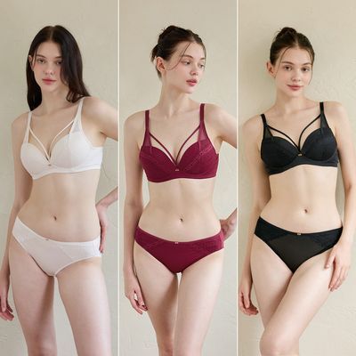 Wonderbra 하트핏 노와이어 브라팬티 3세트 3Color