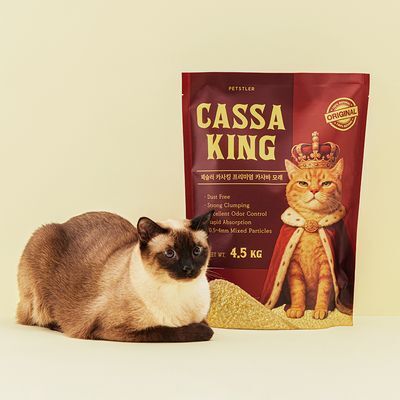 [페슬러] 더스트 프리 빠른흡수 고양이 모래 카사킹 4.5kg