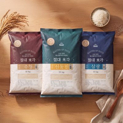 쌀명당 절대미각 단일품종 백미 10kg 3종(신동진/삼광/추청)