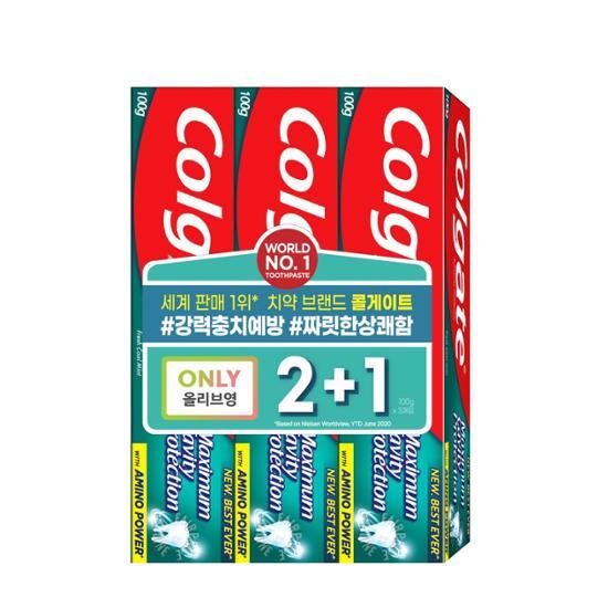 콜게이트 콜게이트 프로텍션 쿨민트 100g 2+1 기획