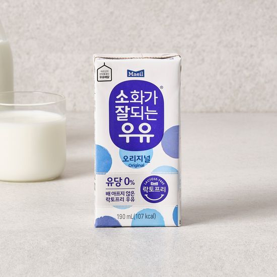 매일유업 소화가 잘되는 우유 오리지널 190ml 24팩