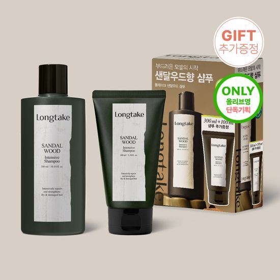 롱테이크 롱테이크 샴푸 300ml+100ml 샌달우드/블랙티앤피그