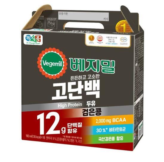 베지밀 베지밀 고단백 두유 검은콩 190ml*16입 - 최저가 17,600원