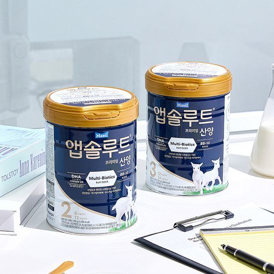 매일유업 앱솔루트 프리미엄 산양 분유 750g 3캔 2,3 단계