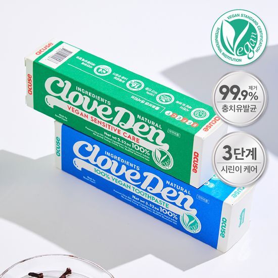 클로브덴 클로브덴 비건 혼합치약 100g 2종 택1(구취 케어/시린이 케어)