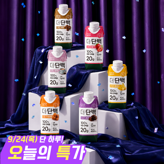 빙그레 더단백 드링크 250ml 18개입 6종 택1(초코,카라멜,커피,딸기,바나나,밀크티) 가격 추이 더단백 빙그레 더단백 드링크 250ml 18개입 6종 택1(초코,카라멜,커피,딸기,바나나,밀크티) - 최저가 23,900원