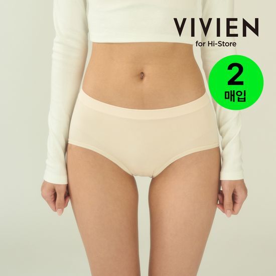 비비안 비비안 컴포트 모달 팬티 2매입 (블랙/베이지)
