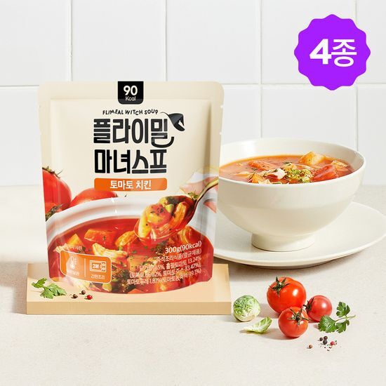플라이밀 플라이밀 마녀스프 300g 4종 택 1 (토마토 치킨, 토마토 비프, 마라 치킨, 로제 치킨)