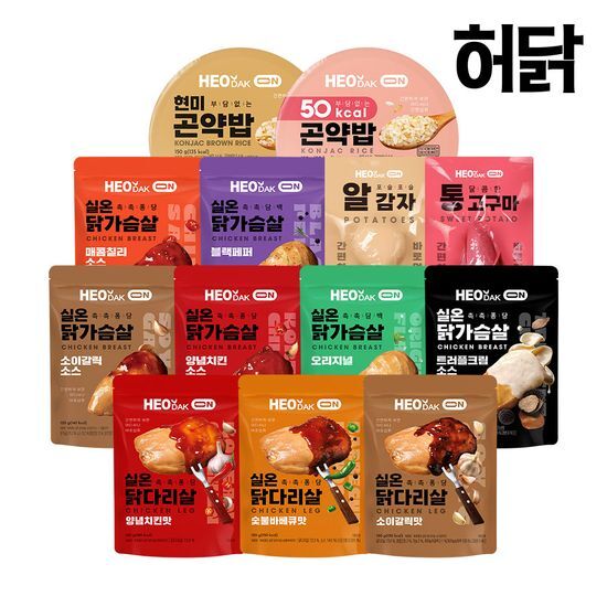 허닭 촉촉실온닭가슴살,닭다리살,고구마,곤약밥 외 1+1 골라담기