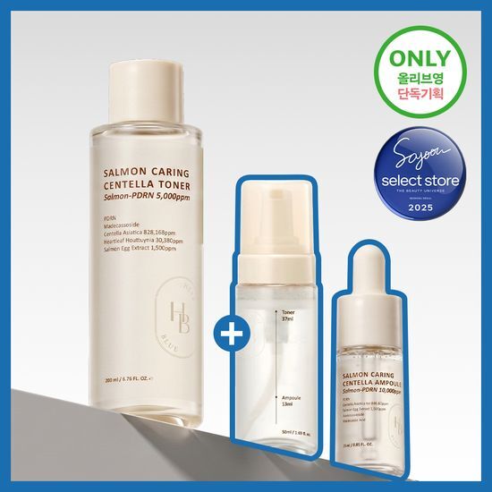 헤브블루 헤브블루 살몬 케어링 센텔라 토너 200ml 기획 (+센텔라앰플13ml+버블디스펜서) *