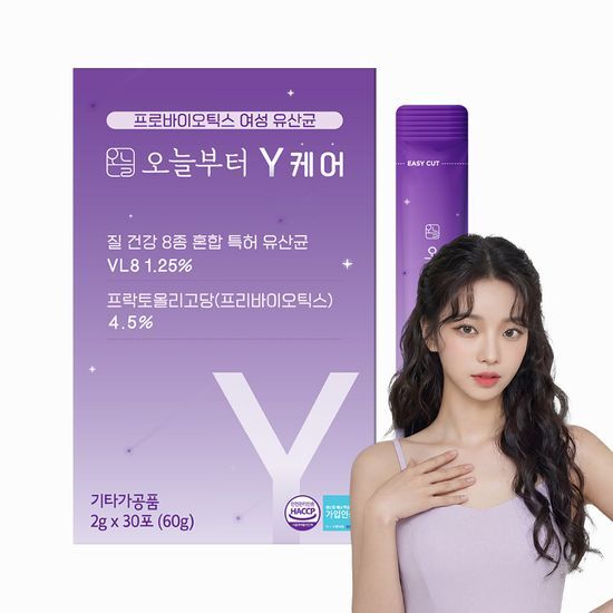 오늘부터 오늘부터 Y케어 질유래 유산균 30포 (1개월분)