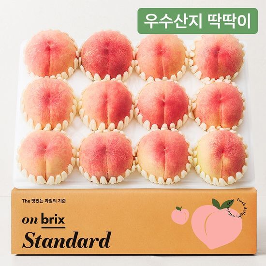 온브릭스 지금 가장 맛있는, 우수산지 딱딱이 복숭아 1.5kg / 2.7kg / 4kg(로열과)