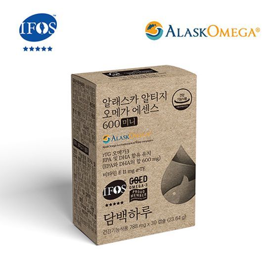 담백하루 담백하루 알래스카 알티지 오메가 에센스 600 미니 30캡슐 (1개월분)