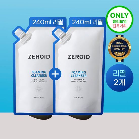 제로이드 제로이드 포밍 클렌저 240ml 리필 2개입 기획 (총 480ml)