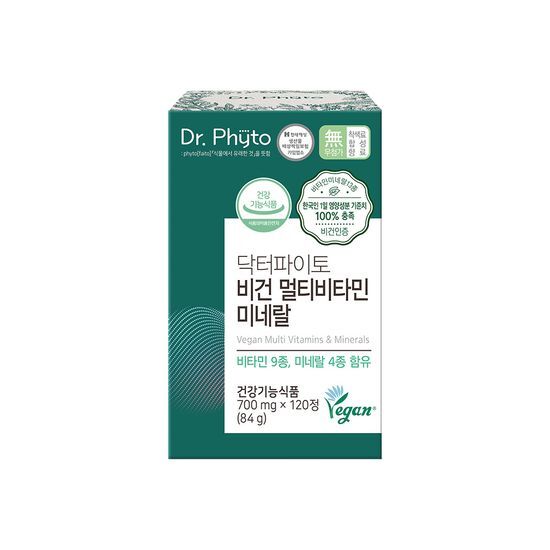 닥터파이토 닥터파이토 비건 멀티비타민 미네랄 120정 (1개월분)