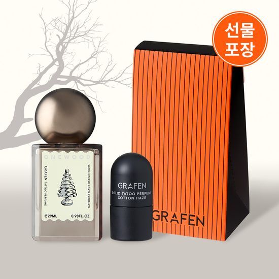 그라펜 그라펜 타투 퍼퓸 원우드 29ml 선물세트(+코튼헤이즈솔리드퍼퓸 3g+기프트케이스)