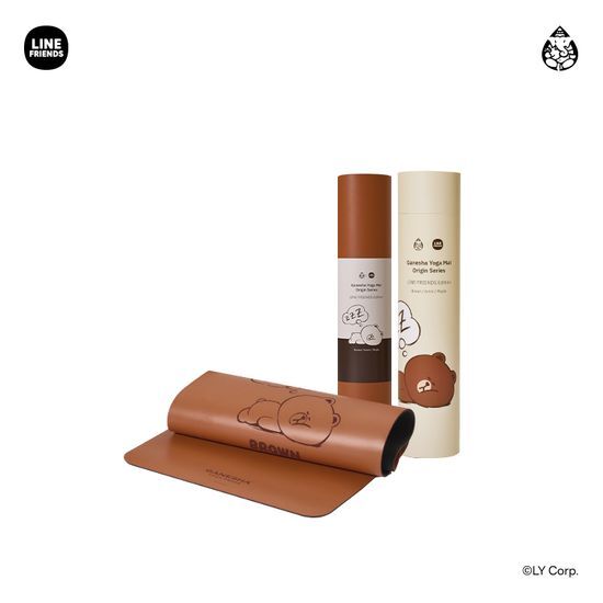 가네샤 요가프랍스 가네샤요가프랍스 가네샤 요가매트 라인프렌즈 에디션 6MM 브라운 Maple