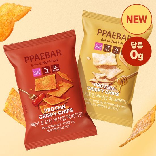 빼바 프로틴 바삭칩 떡볶이맛/허니버터맛 60g 가격 추이 빼바 빼바 프로틴 바삭칩 떡볶이맛/허니버터맛 60g - 최저가 3,300원