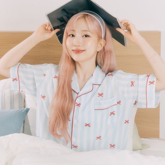도씨 해원 PICK 도씨 실크핏 보니 반팔 커플 잠옷 세트