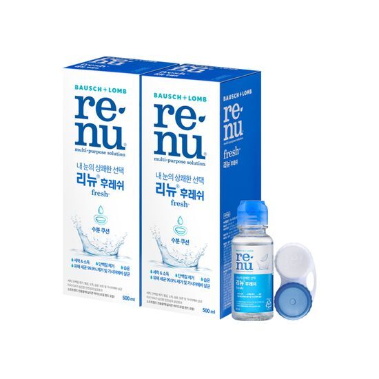 리뉴 리뉴 후레쉬 500ml*2+여행용세트 (60ml+렌즈케이스)