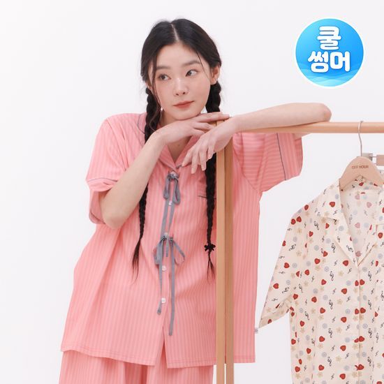 오프아워 오프아워 베이비드림 반팔+긴바지 잠옷 세트 (M, L, XL)