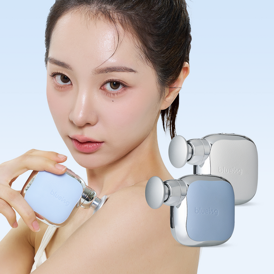 블루잉 블루잉 미니 마사지건 포켓비트 초경량 무선 휴대용 마사지기 (화이트/블루) by라피타
