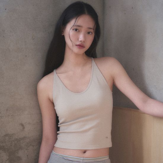 엣프터 엣프터 홀터 이지 브라탑 (베이지/블랙/멜란지그레이)