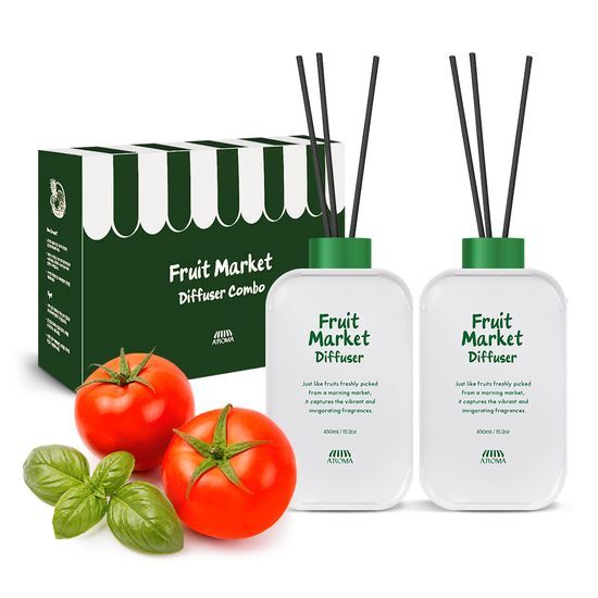 에이로마 에이로마 후르츠마켓 디퓨저 450ml 바질토마토 2개입