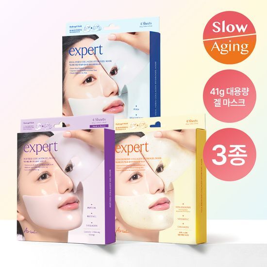 아리얼 아리얼 엑스퍼트 펩타이드 콜라겐 겔 마스크 4매입 3종 택 1