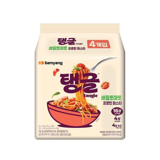 탱글 삼양식품 탱글 바질토마토 프로틴 파스타 420g