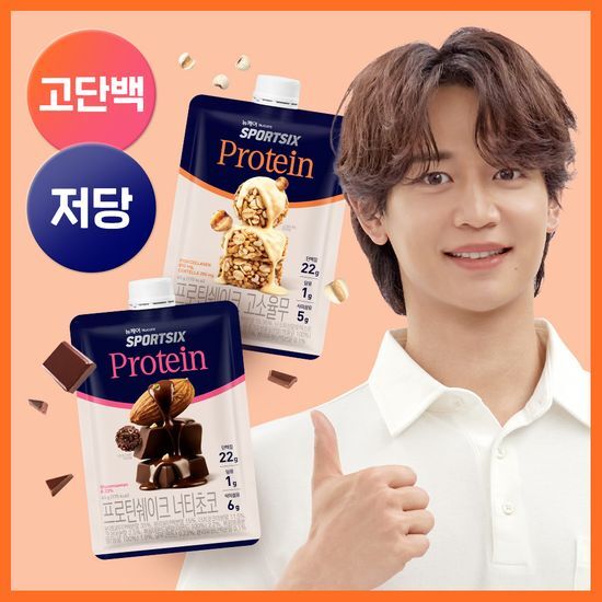 스포식스 뉴케어 스포식스 프로틴쉐이크 45g 1포 (너티초코, 고소율무 택1)
