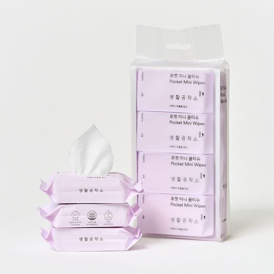 생활공작소 생활공작소 포켓 미니 휴대용 물티슈 8매 8팩