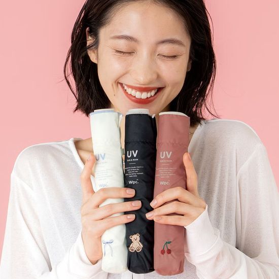 WPC Wpc. 원포인트 자수 3단 우양산 (3COLORS)