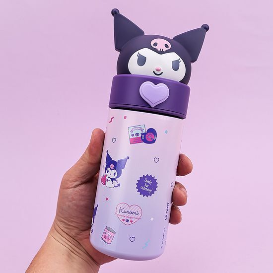 릴팡 릴팡 산리오 페이스팝 이중스텐 입체텀블러 350ml (쿠로미)